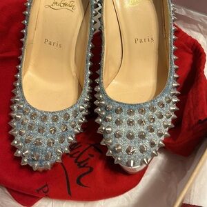 Chriatian Louboutin Denim with spike 36
